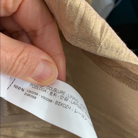 Gold Zara Blouse with Bow. Size 9 - Picture 10 of 10